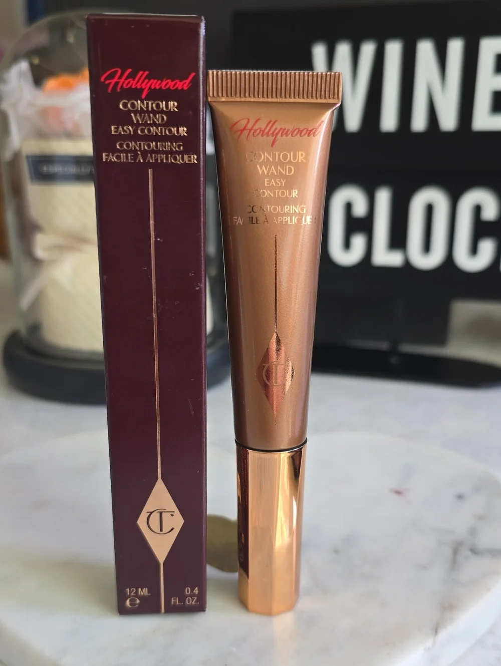 Charlotte Tilbury Hollywood Contour Wand in Shimmery Bronze & Rose Gold